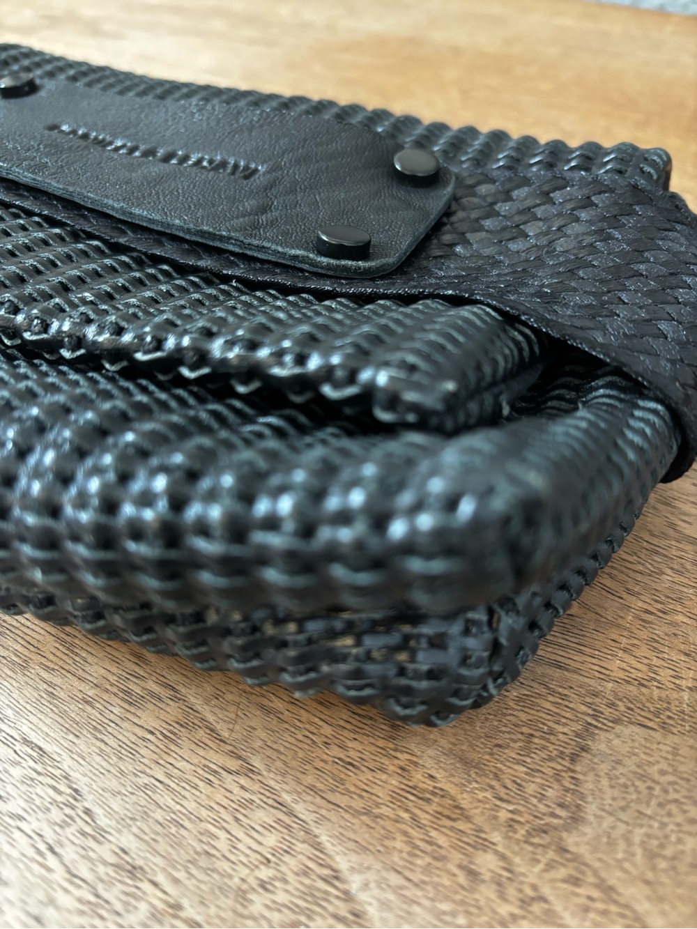 Daniella Lahavi Leather Woven Crossbody Bag - Picture 12 of 14